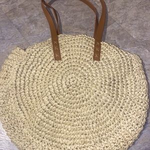 Large Straw Woven Handbag